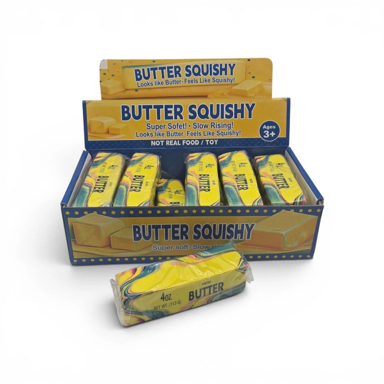 Squishy Butter Strepen 12 cm 12 Stuks